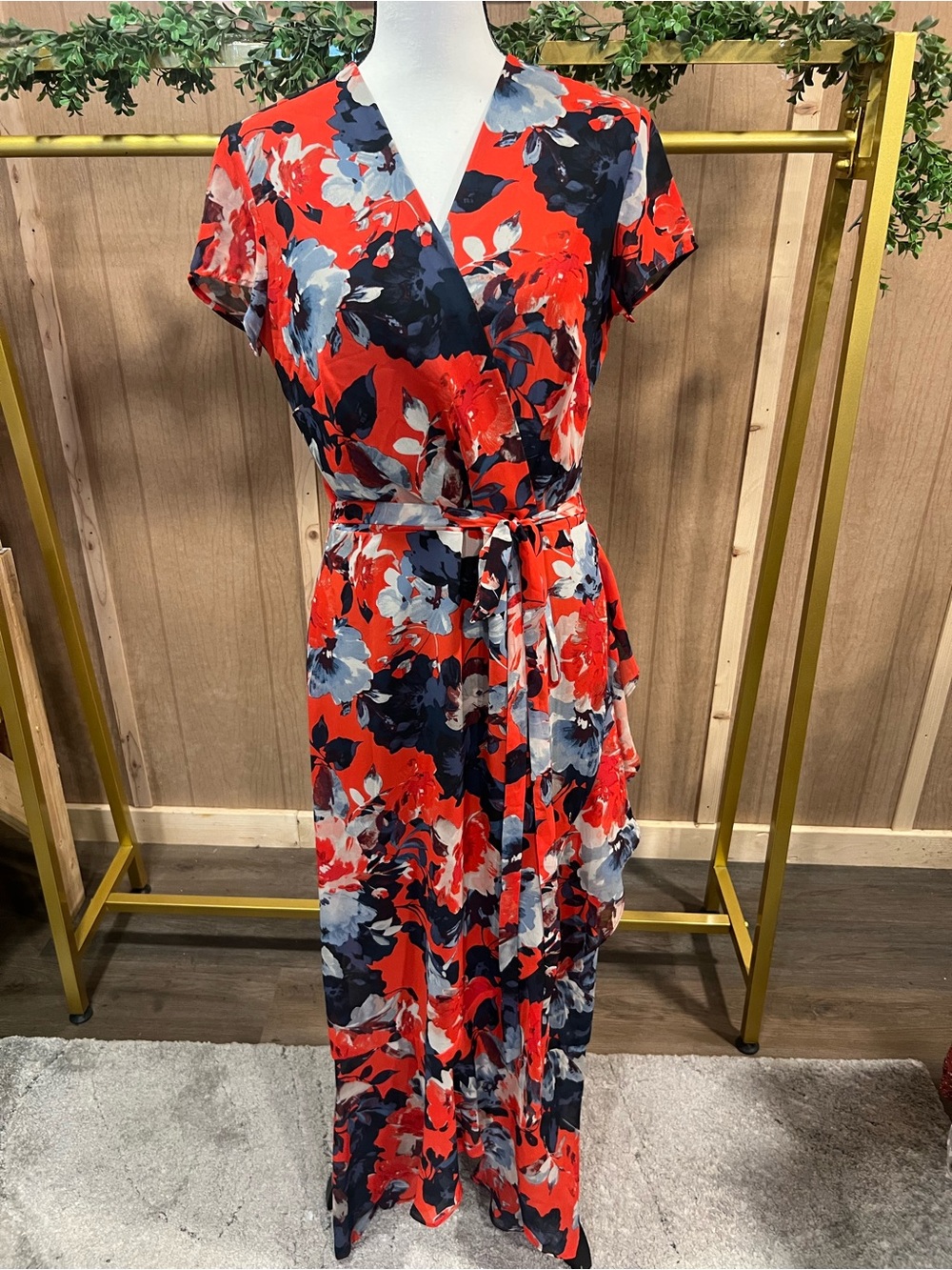 Floral Wrap Maxi Dress - Just Taylor